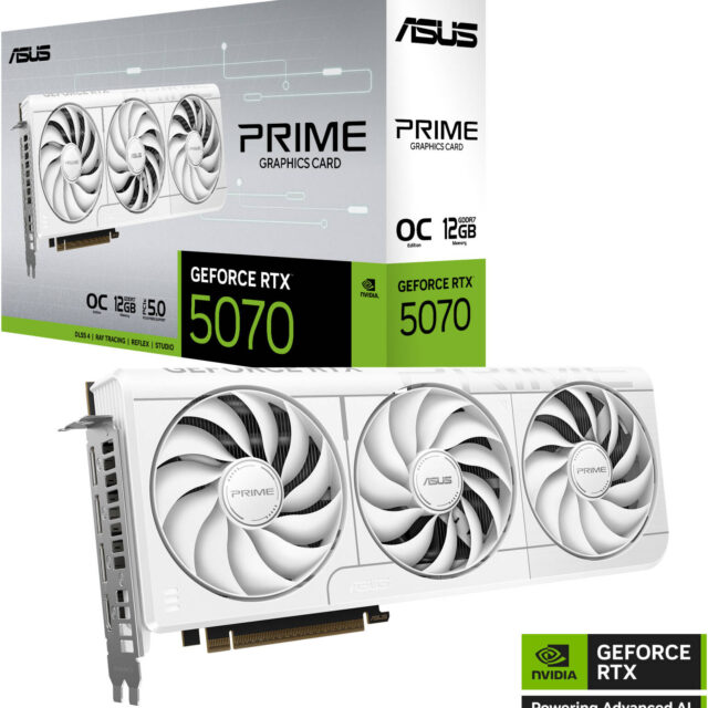 ASUS Prime GeForce RTX 5070 12GB GDDR7 OC Edition Graphics Card | 90YV0M19-M0NA00