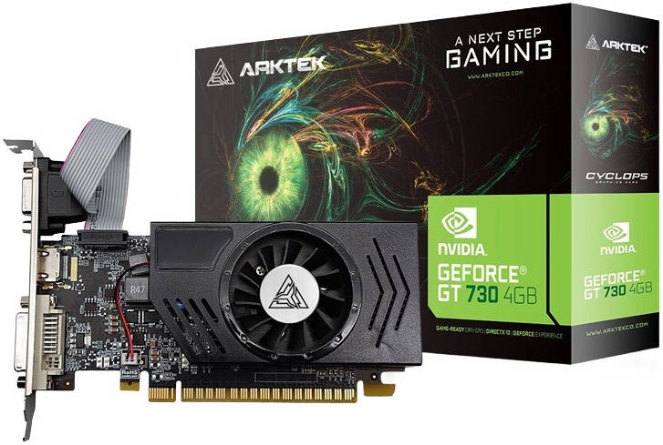 Arktek NVIDIA GeForce GT730 4GB DDR3 Low-Profile Graphics Card | GF108-300/400-A1