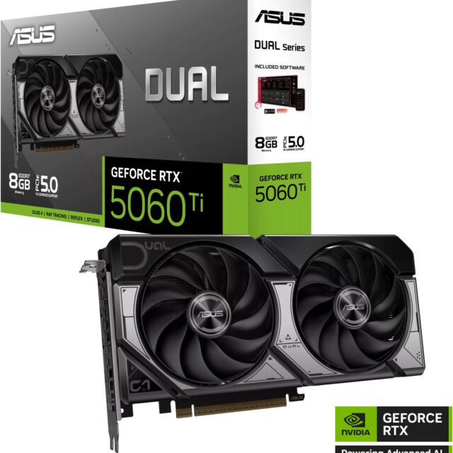 ASUS Dual GeForce RTX 5060 Ti Graphics Card 8GB GDDR7 | 90YV0MP3-M0NA00