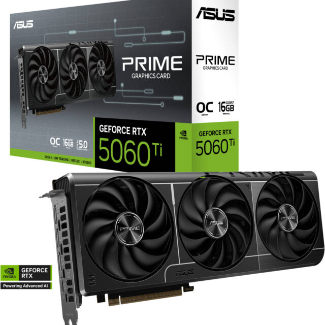 ASUS PRIME GeForce RTX 5060 Ti 16GB GDDR7 OC Edition Graphics Card | 90YV0MH2-M0NA00