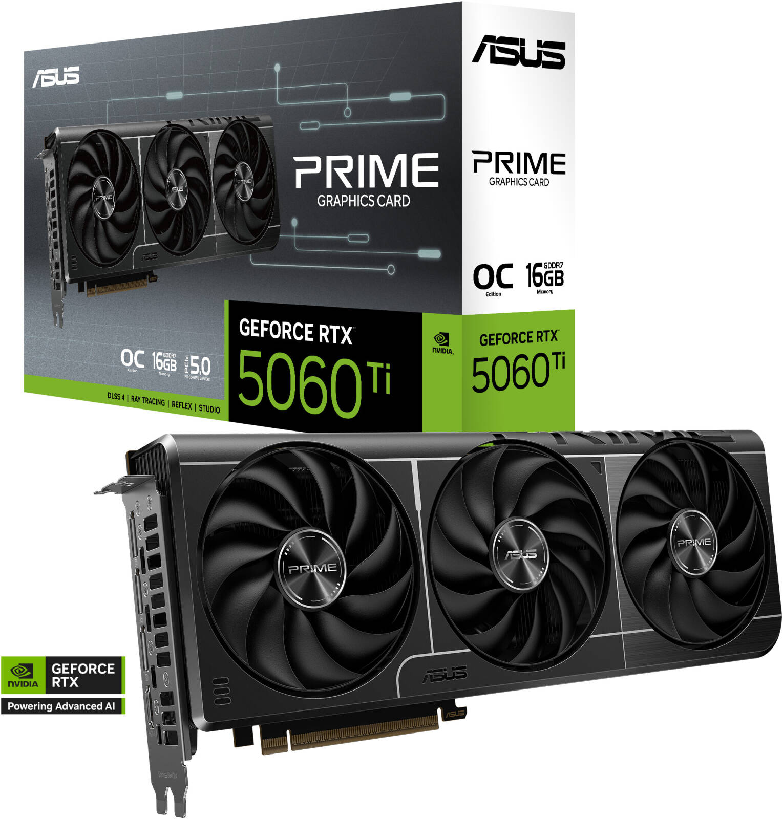 ASUS PRIME GeForce RTX 5060 Ti 16GB GDDR7 OC Edition Graphics Card | 90YV0MH2-M0NA00
