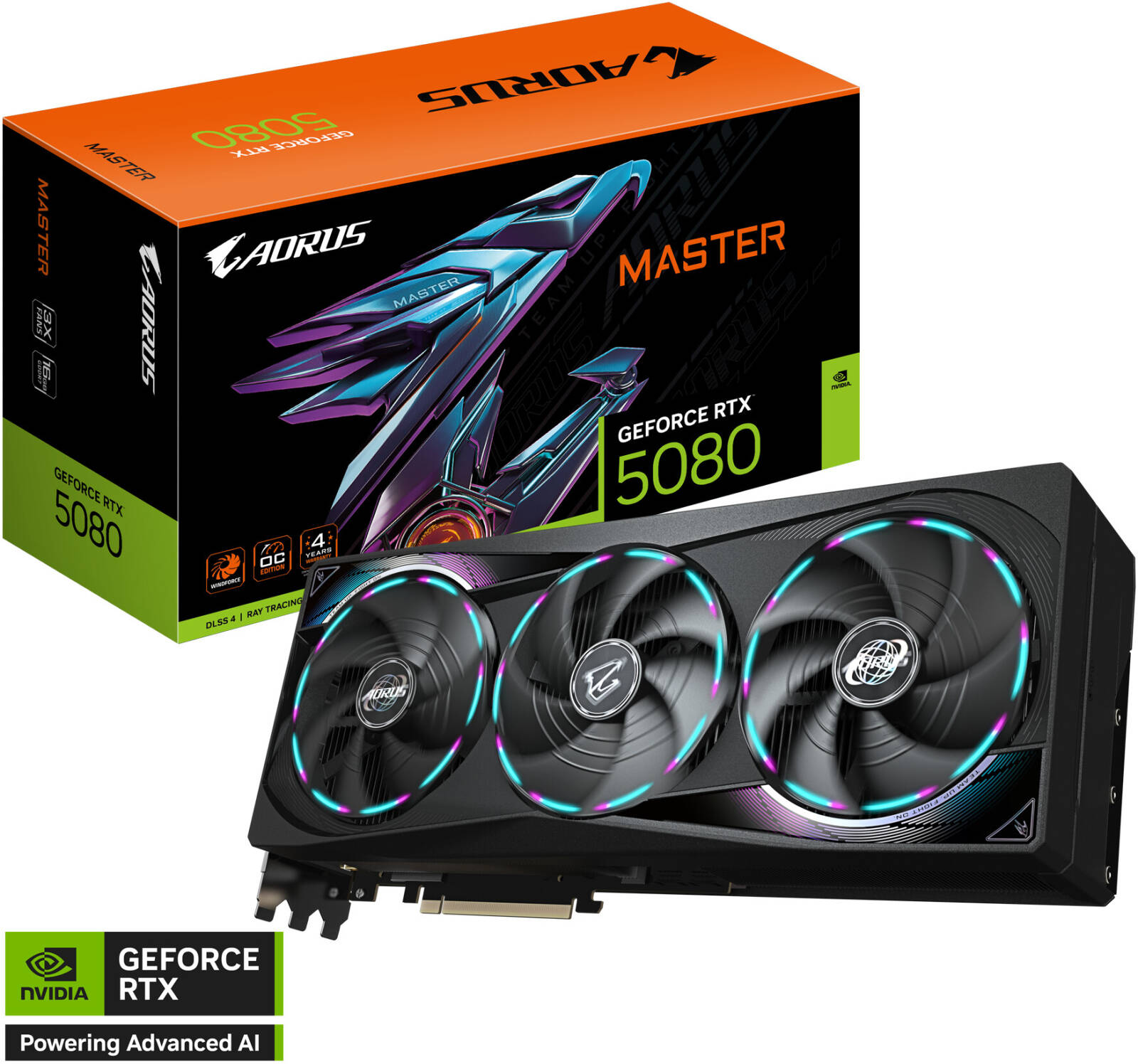 GIGABYTE AORUS GeForce RTX 5080 MASTER Graphics Card 16GB GDDR7 | GV-N5080AORUS M-16GD
