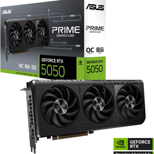 ASUS Prime GeForce RTX 5050 OC Graphics Card 8GB GDDR6 | 90YV0N70-M0NA00