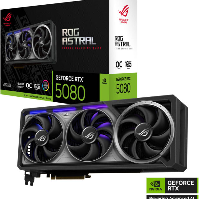 ASUS ROG Astral GeForce RTX 5080 OC Graphics Card 16GB GDDR7 | 90YV0LV0-M0NA00