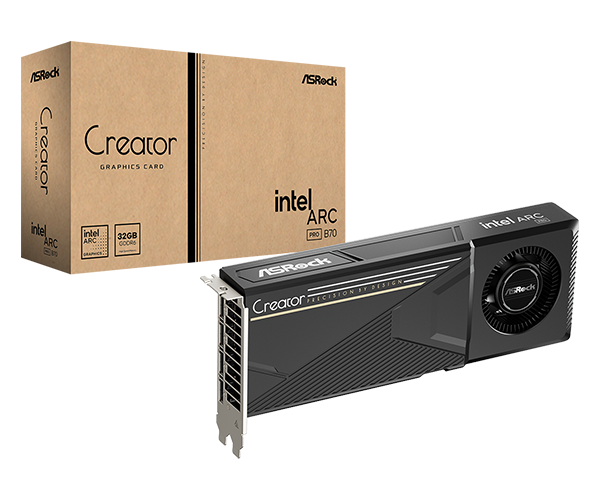 ASRock Intel Arc Pro B70 Creator 32GB