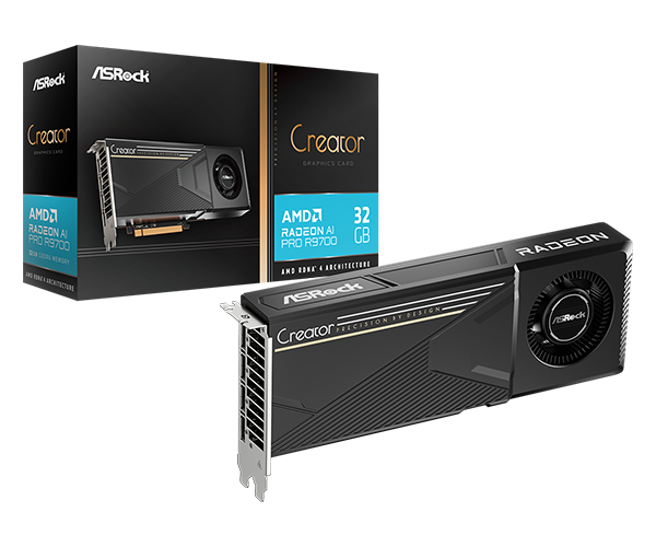 ASRock Radeon AI PRO R9700 Creator 32GB