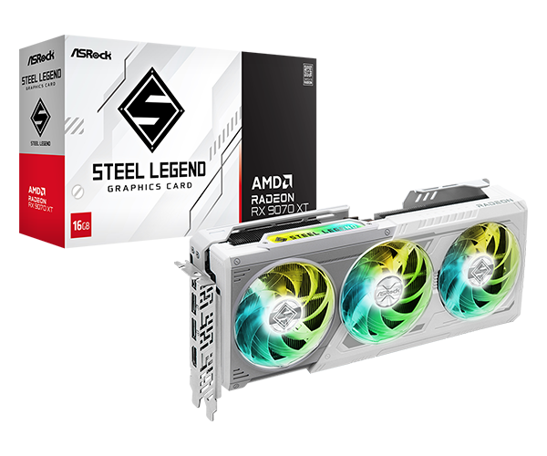 ASRock Radeon RX 9070 XT Steel Legend 16GB