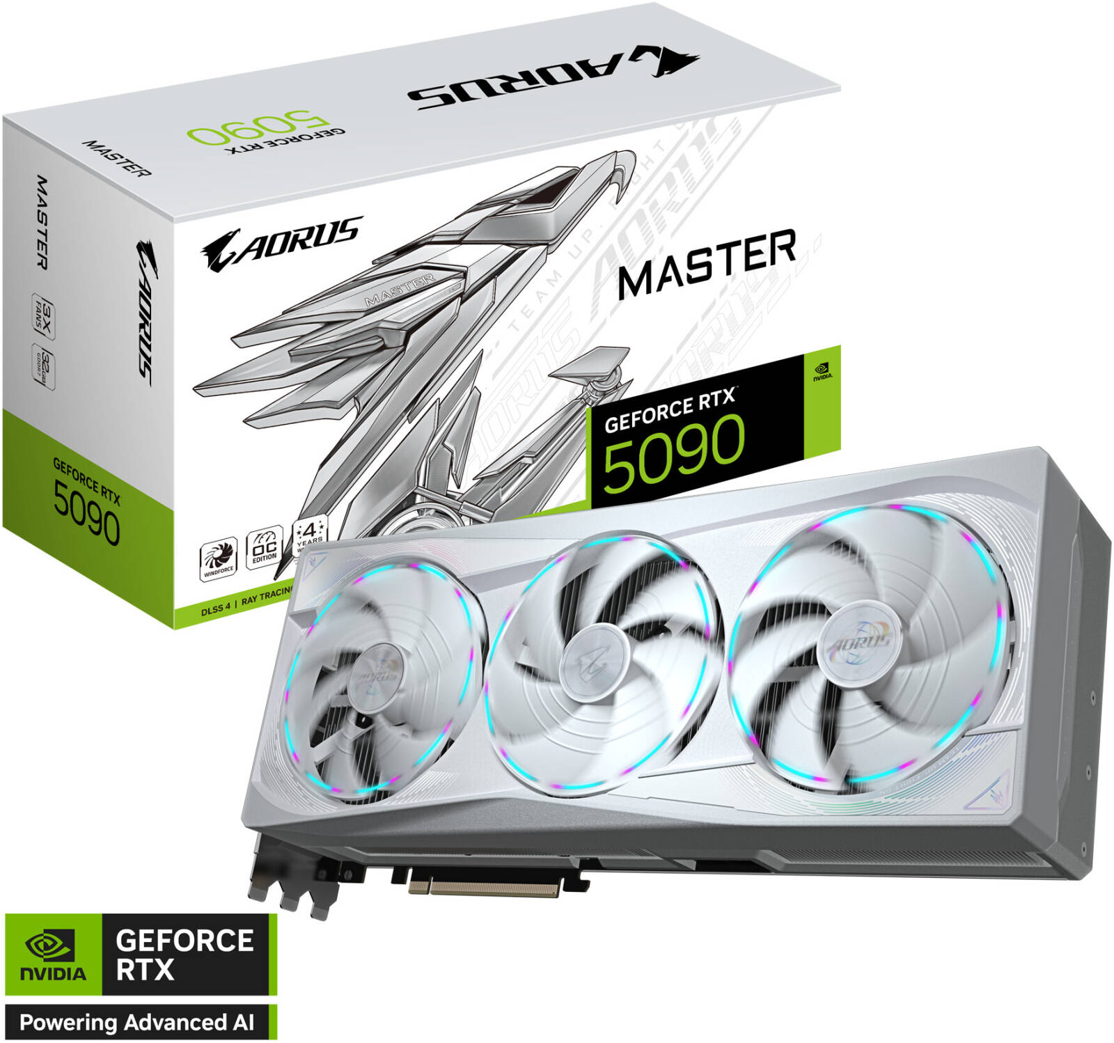 GIGABYTE AORUS GeForce RTX 5090 Master Ice Graphics Card 32GB GDDR7 | GV-N5090AORUSM ICE-32GD