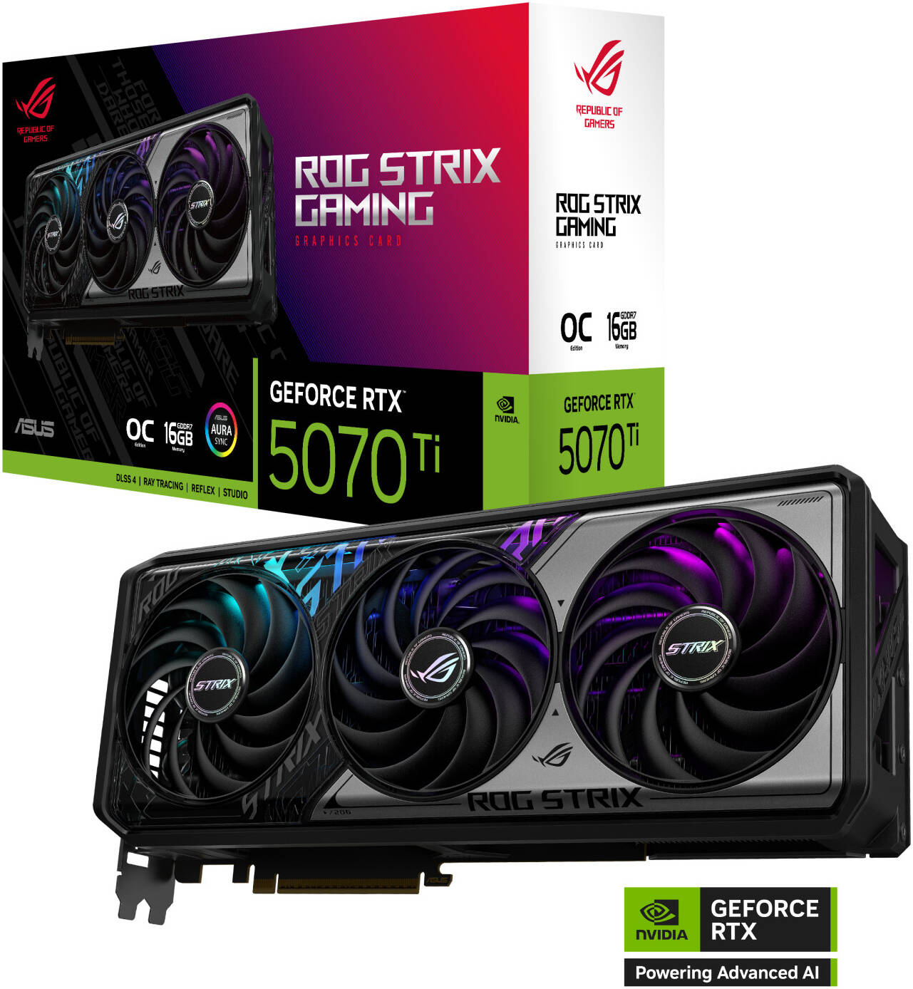 ASUS ROG Strix GeForce RTX 5070 Ti OC Edition 16GB GDDR7 | 90YV0M90-M0NA00