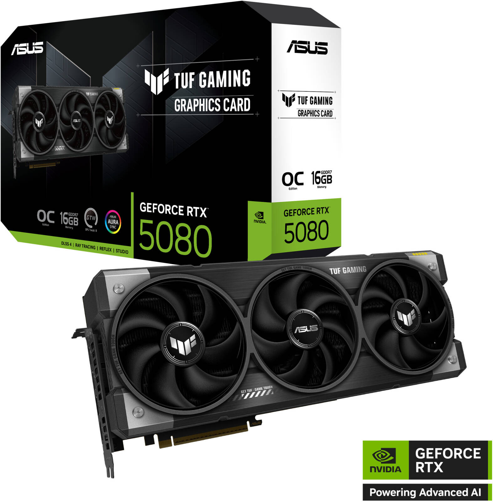 ASUS TUF Gaming GeForce RTX 5080 OC Graphics Card 16GB GDDR7 | 90YV0M30-M0NA00
