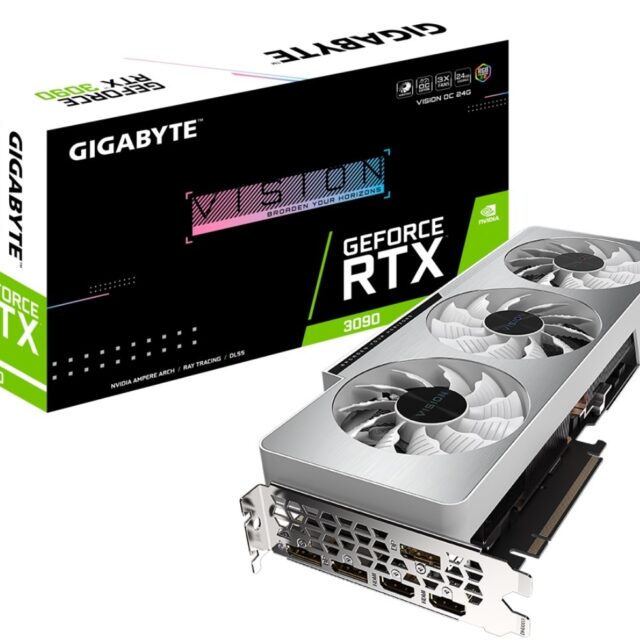 GIGABYTE GeForce RTX 3090 Vision OC 24G Graphics Card 24GB GDDR6X | GV-N3090VISIONOC-24GD