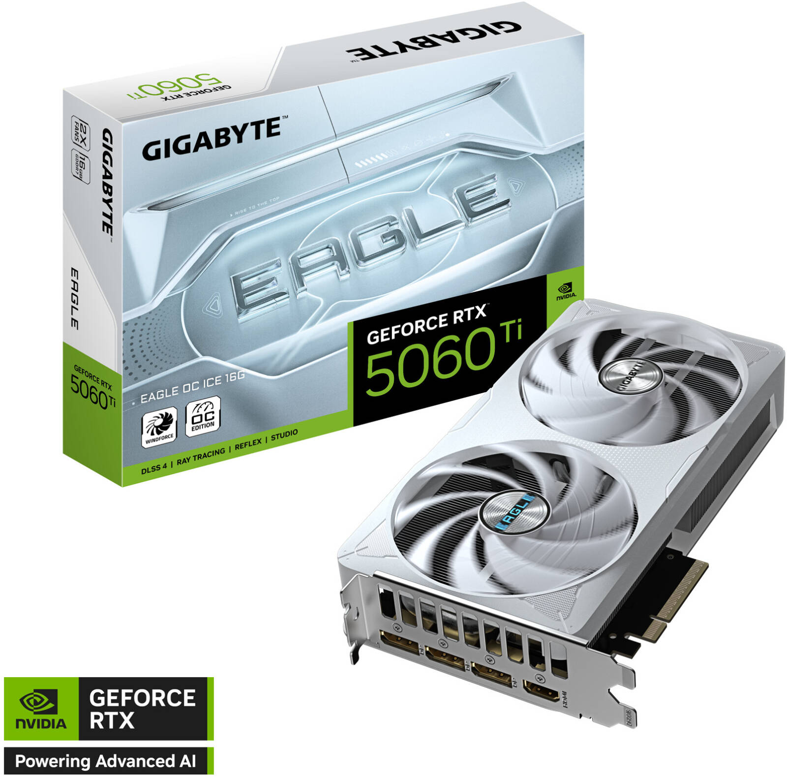 GIGABYTE GeForce RTX 5060 Ti EAGLE OC ICE Graphics Card 16GB GDDR7 | GV-N506TEAGLEOC ICE-16GD