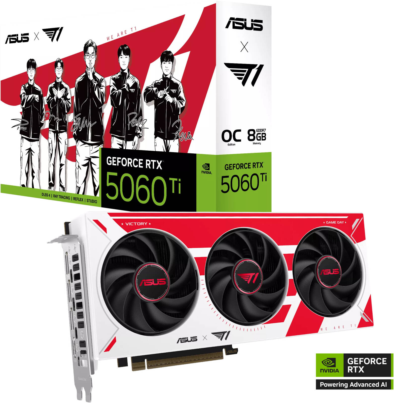 ASUS T1 GeForce RTX 5060 Ti OC Edition Graphics Card 8GB GDDR7 | 90YV0NT4-M0NA00