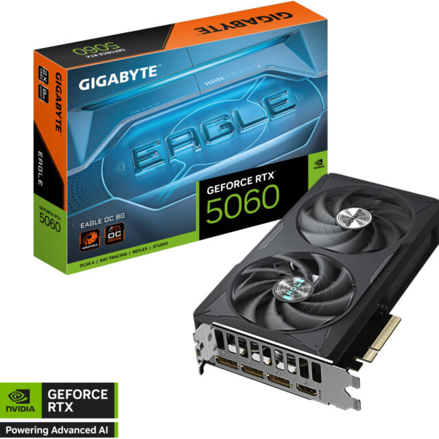 GIGABYTE GeForce RTX 5060 EAGLE OC Graphics Card 8GB GDDR7 | GV-N5060EAGLE OC-8GD