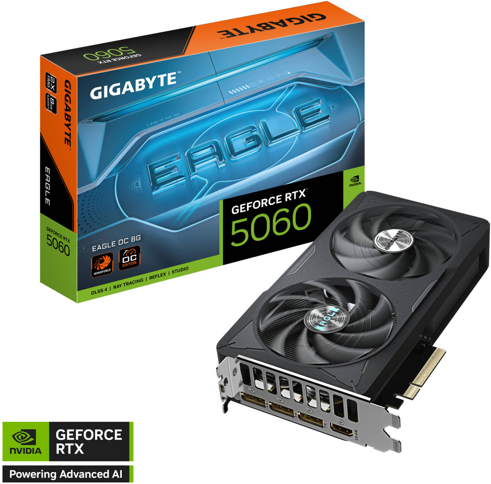 GIGABYTE GeForce RTX 5060 EAGLE OC Graphics Card 8GB GDDR7 | GV-N5060EAGLE OC-8GD