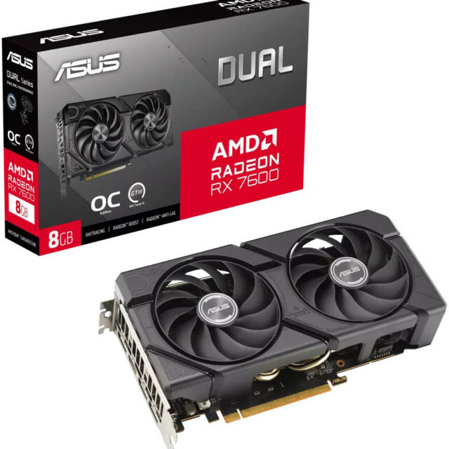 ASUS Dual Radeon RX 7600 EVO OC Edition Graphics Card 8GB GDDR6 | 90YV0LD0-M0NA00