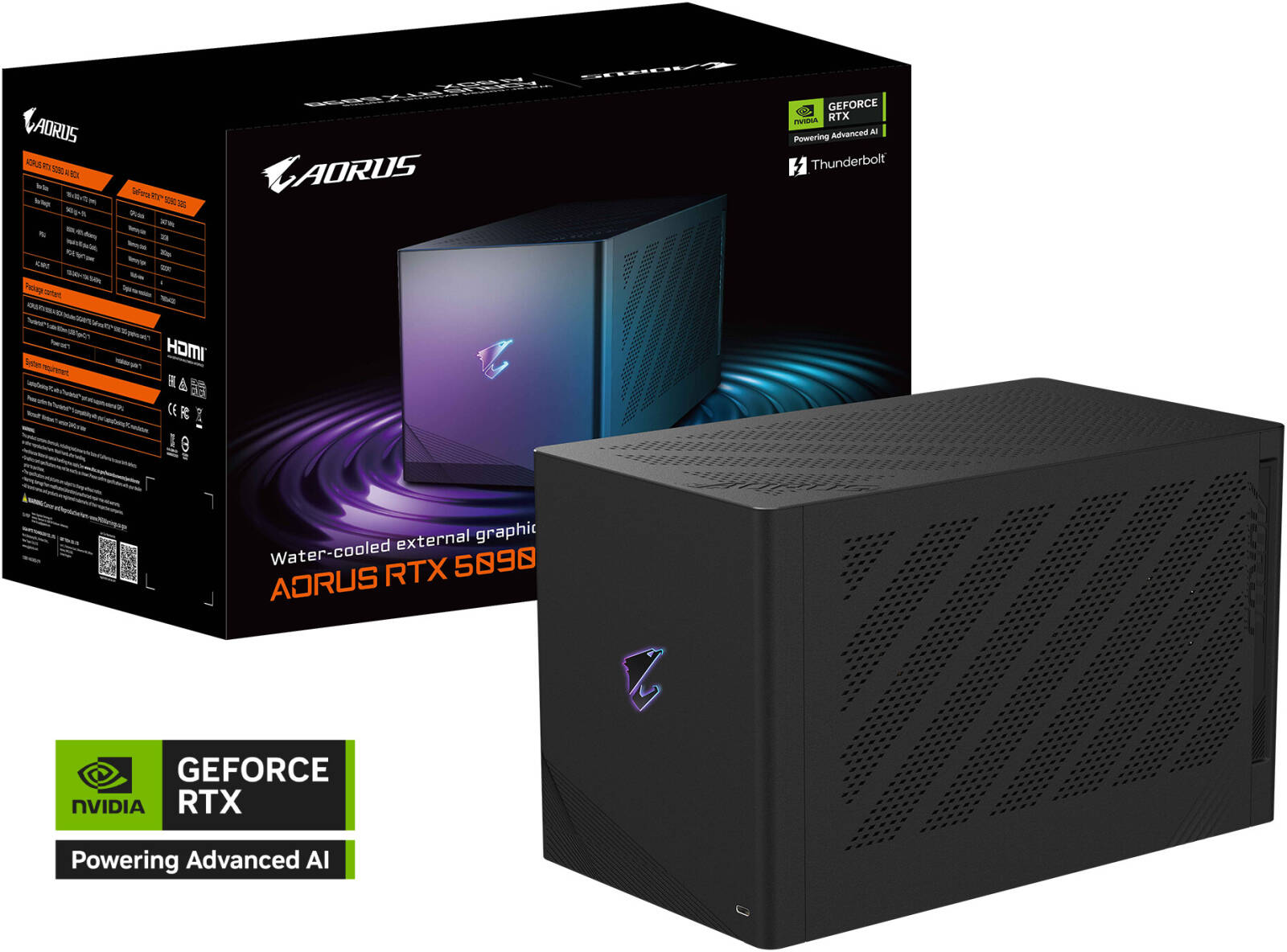 GIGABYTE AORUS RTX 5090 AI Box Graphics 32GB GDDR7 | GV-N5090IXEB-32GD