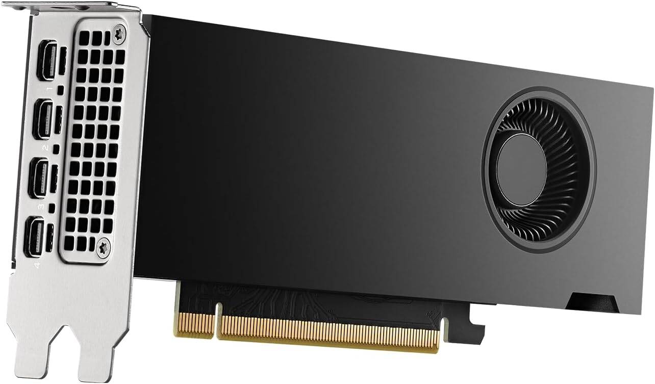 NVIDIA RTX 2000 Ada Generation Graphics Card, 16GB GDDR6 128-Bit Memory, 224 GB/s Memory Bandwidth, 2816 CUDA Cores, ECC, 4x Mini DisplayPort 1.4a, 8x PCIe 4.0 Interface | 900-5G192-2240-000