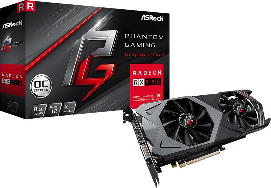 ASRock Radeon RX590 AMD Phantom Gaming X 8G OC - 8GB GDDR5 | 90-GA2YZZ-00UANF