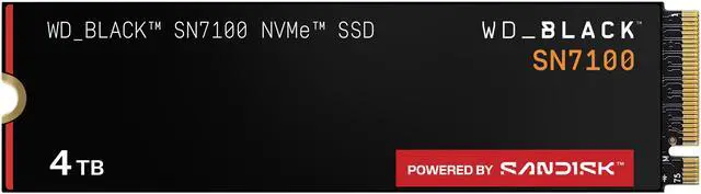 WD_BLACK SN7100 4TB PCIe 4.0 x4 NVMe M.2 2280 SSD  -  WDS400T4X0E