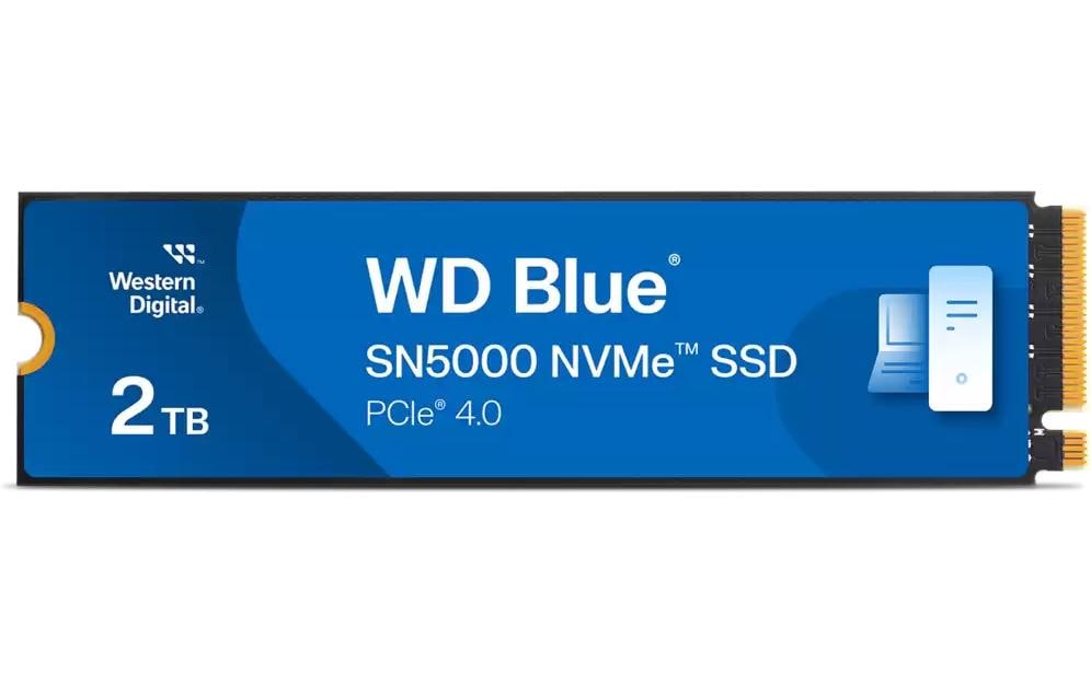 WD Blue SN5000 2TB PCIe 4.0 x4 NVMe M.2 2280 SSD  -  WDS200T4B0E