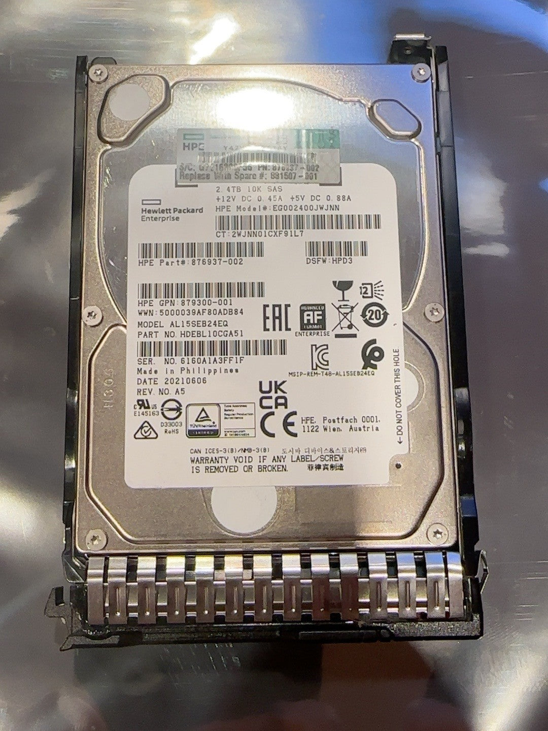HPE EG002400JWJNN 2.4TB HDD - Refurbished