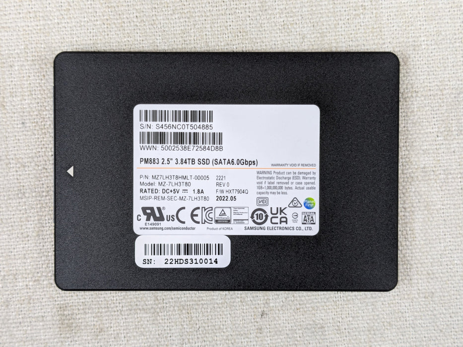 Samsung PM883 3.84TB SSD - Refurbished