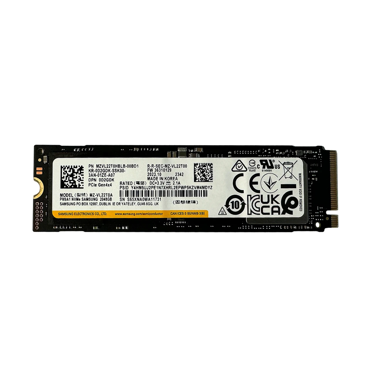 Dell D2GDK 2TB SSD - Refurbished
