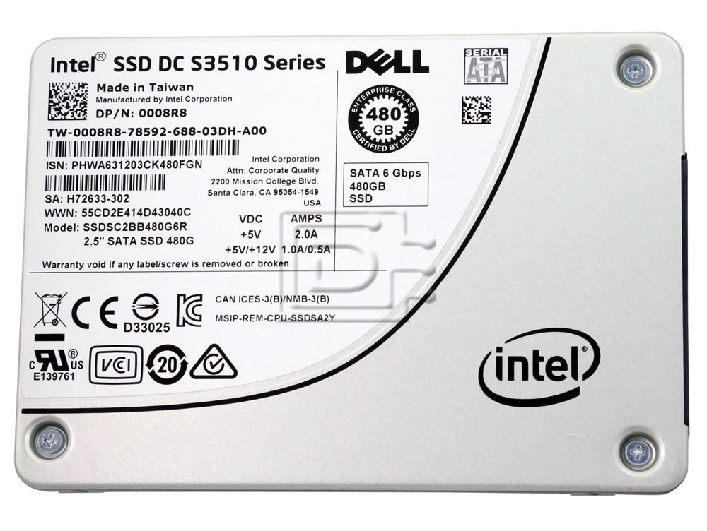 Intel DC S3510 480GB SATA 6Gb/s 2.5-inch SSD  -  SSDSC2BB480G6R, Refurbished