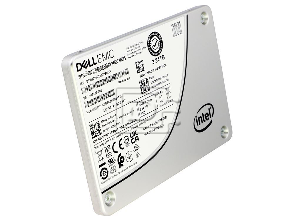 Intel D3-S4520 3.84TB SATA 6Gb/s 2.5-inch SSD  -  SSDSC2KB038TZR, Refurbished