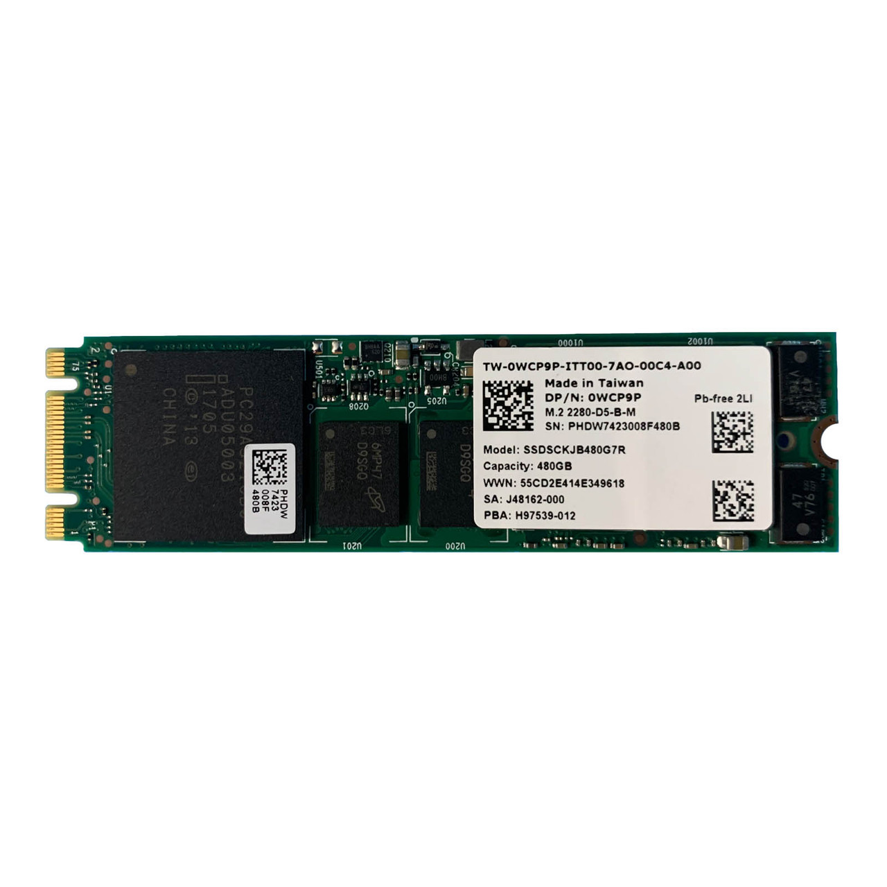 Dell WCP9P 480GB SATA 6Gb/s M.2 2280 SSD  -  Refurbished