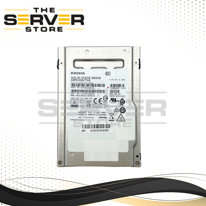 Kioxia 7.68TB 12Gb/s SAS 2.5-inch SSD  -  SDFGE03GEA01, Refurbished