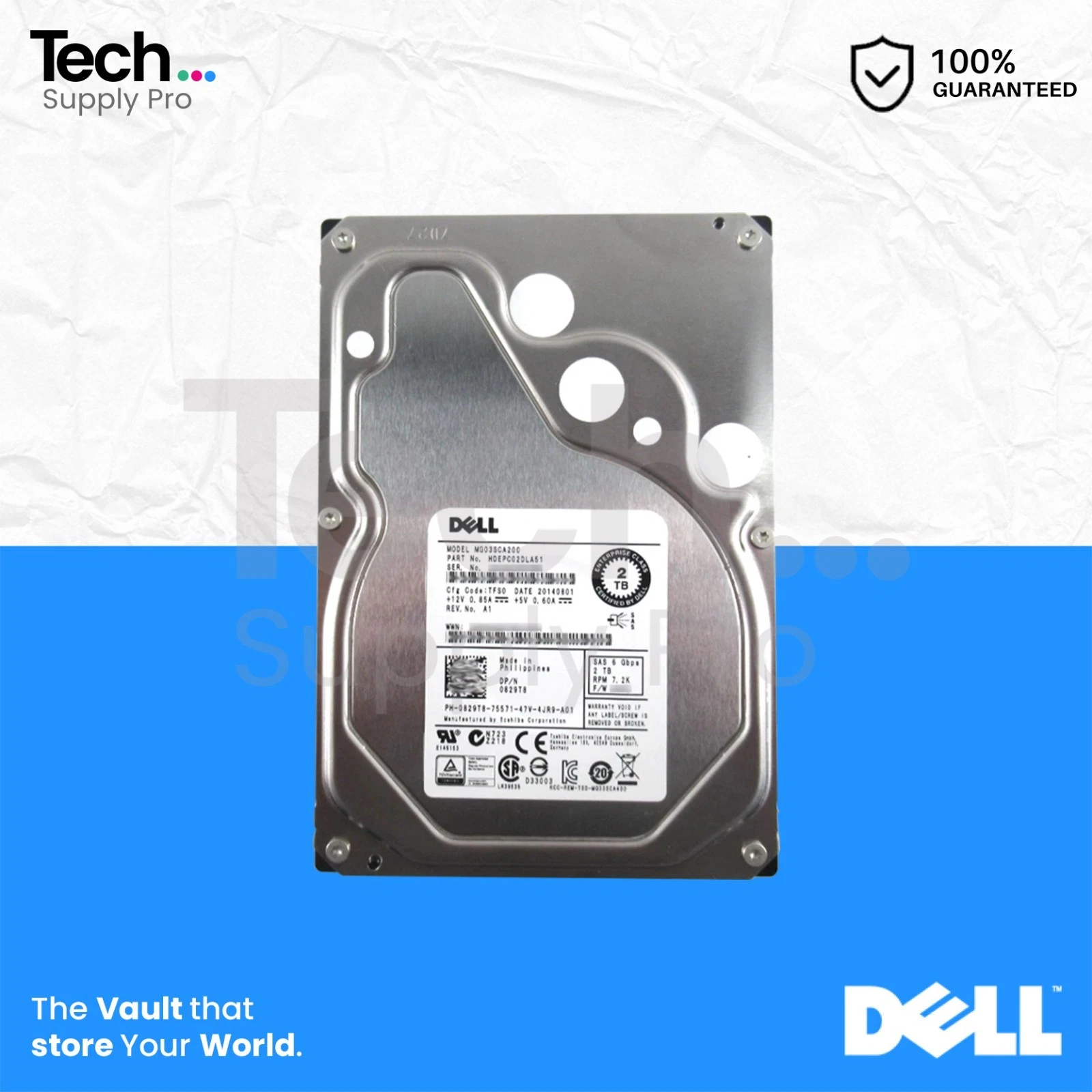 Dell 0829T8 2TB HDD - Refurbished