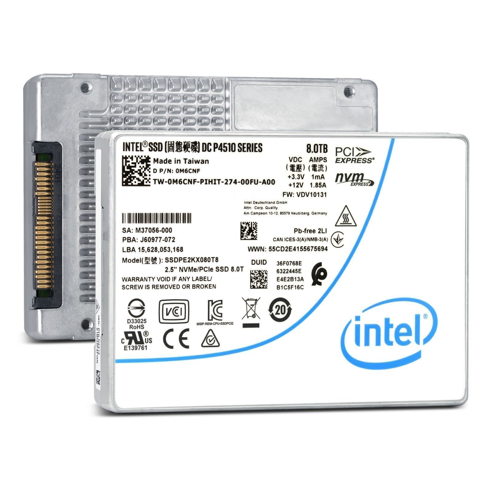 Intel P4510 8TB SSD - Refurbished