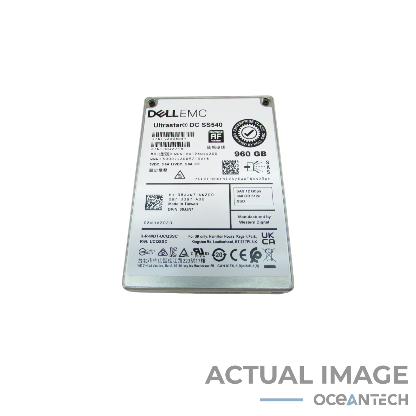 Western Digital Ultrastar DC SS540 960GB 12Gb/s SAS SSD  -  WUSTVA196BSS200