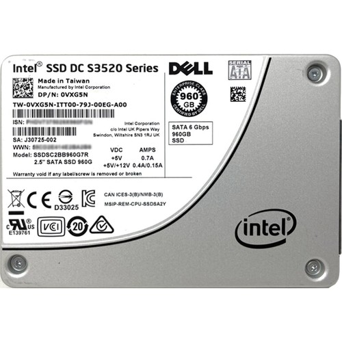 Intel DC S3520 960GB SATA 6Gb/s 2.5-inch SSD  -  SSDSC2BB960G7R, Refurbished